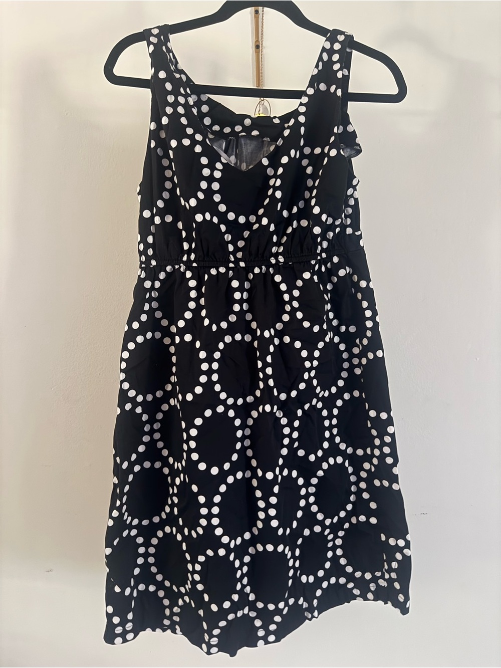 Maternity Black and White Polka Dot Sleeveless Dress